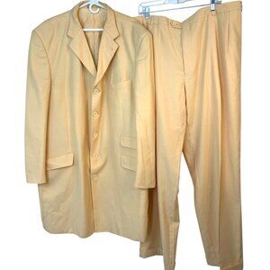 Valentino Ferrel Italy Mens 2-Piece Suit Size 50R Cuffed Pleated GUC RZ10411